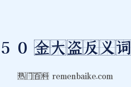 50金大盗反义词是什么意思的图片